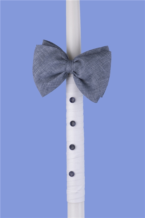 BAPTISM CANDLE BOW TIE
