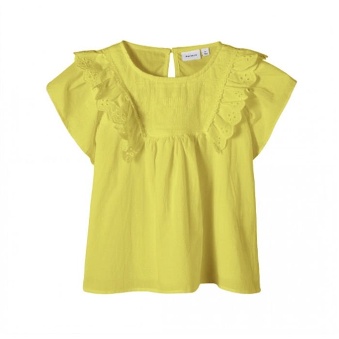 T-SHIRT YELLOW BRODERIE NAME IT