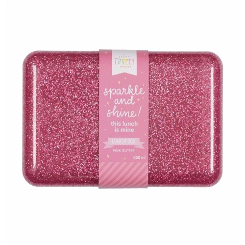 LUNCH BOX GLITTER PINK A LITTLE LOVELY COMPANY