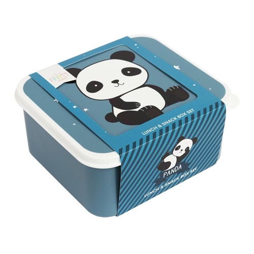 LUNCH BOX SET "PANDA" A LITTLE LOVELY COMPANY