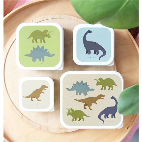 LUNCH BOX SET "DINOSAURS" A LITTLE LOVELY COMPANY