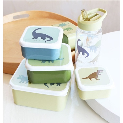 LUNCH BOX SET "DINOSAURS" A LITTLE LOVELY COMPANY