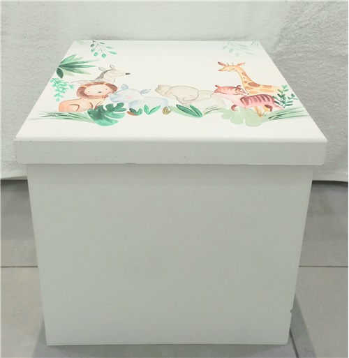 BAPTISM WOODEN BOX WITH DRAWING