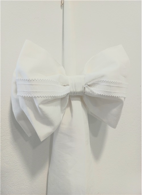 BAPTISM CANDLE BOW ORGANDIE
