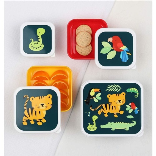 LUNCH BOX SET JUNGLE TIGER  A LITTLE LOVELY COMPANY