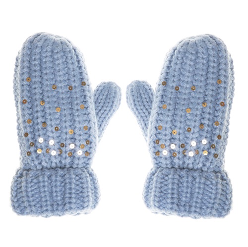 SHIMMER SEQUIN MITTENS BLUE ROCKAHULA