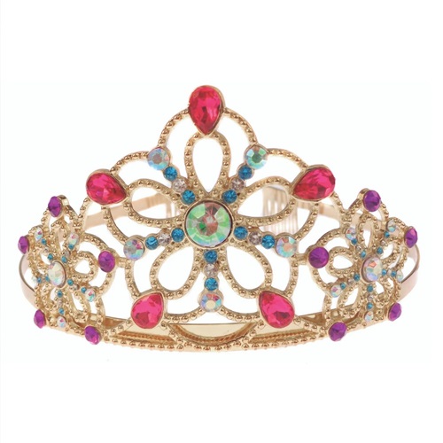 GOLD CROWN WITH COLORED STONES GREAT PRETENDERS