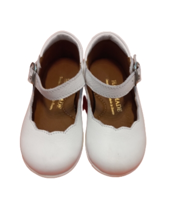 KIDS SHOES LEATHER WHITE HANDMADE