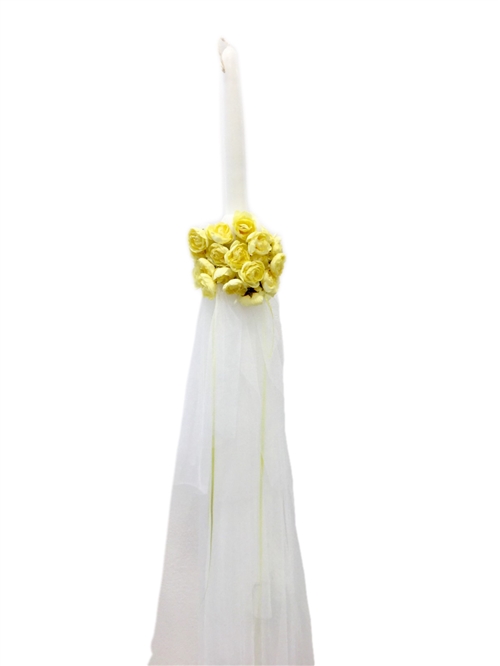 BAPTISM CANDLE FLOWERS