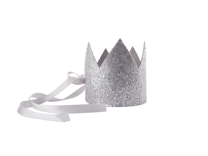 FABRIC CROWN WITH SEQUIN SILVER BILLY LOVES AUDREY