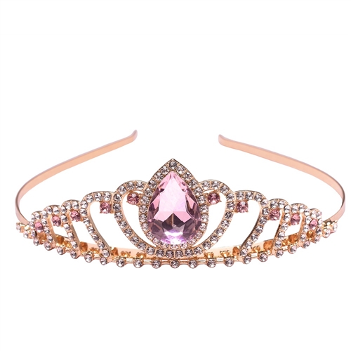GOLD CROWN WITH PINK STONES GREAT PRETENDERS
