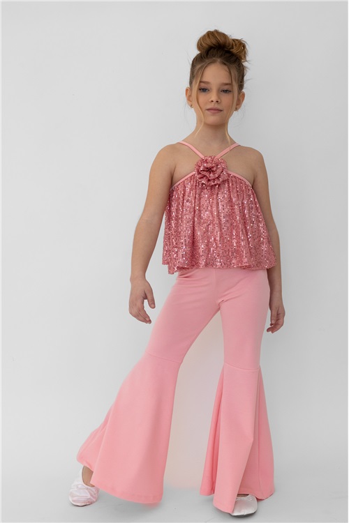 BLOUSE-TROUSERS SEQUIN PINK SET ALICE