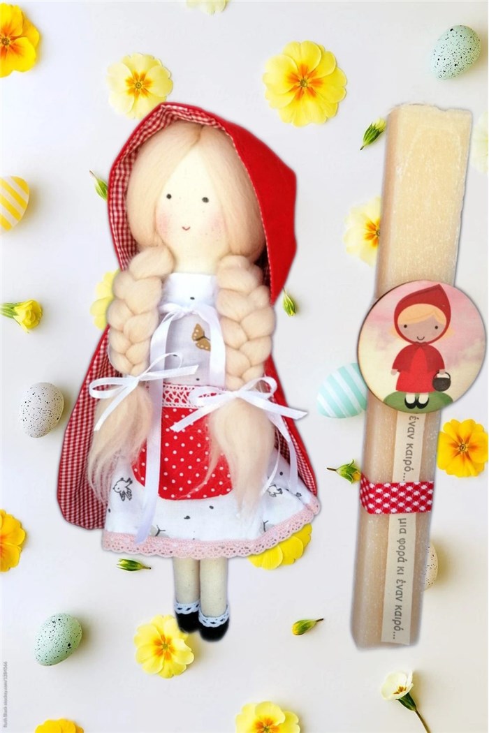 EASTER CANDLE LITTLE RED RIDING HOOD MY HANDMADE