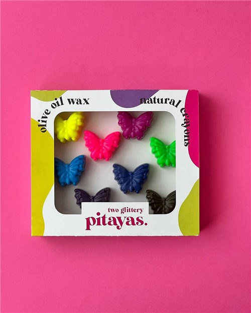 CRAYONS  BUTTERFLY TWO GLITTERY PITAYAS