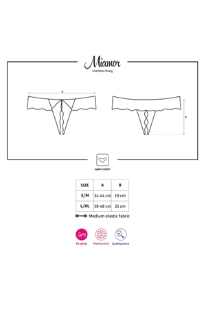 Miamor crothchless thong