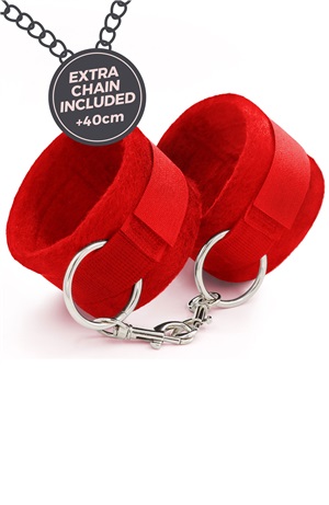 CRUSHIOUS ME LO COMO VELCRO HANDCUFFS SET + SATIN BLINDFOLD AND STRAWBERRY KISSABLE LUBRICANT